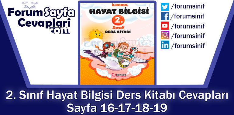 2. Sınıf Hayat Bilgisi Ders Kitabı 16-17-18-19. Sayfa Cevapları SDR Dikey Yayıncılık