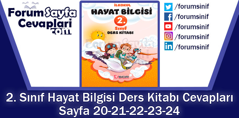 2. Sınıf Hayat Bilgisi Ders Kitabı 20-21-22-23-24. Sayfa Cevapları SDR Dikey Yayıncılık