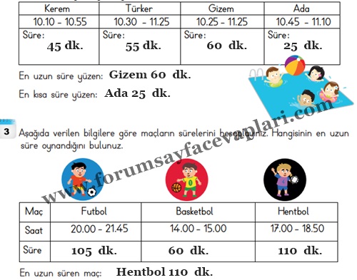 3. Sınıf Matematik Ders Kitabı Sayfa 179-180-181-182-183 Cevapları MEB Yayınları