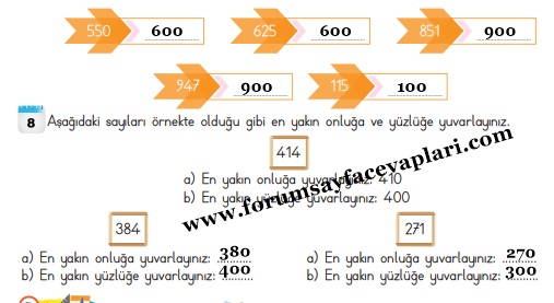 3. Sınıf Matematik Ders Kitabı Sayfa 22-23-24-25 Cevapları MEB Yayınları