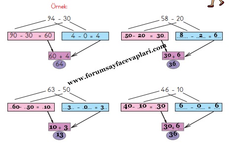 3. Sınıf Matematik Ders Kitabı Sayfa 62-63-64-65 Cevapları MEB Yayınları