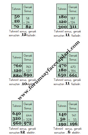 3. Sınıf Matematik Ders Kitabı Sayfa 84-85-86-87 Cevapları MEB Yayınları