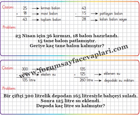 3. Sınıf Matematik Ders Kitabı Sayfa 87-88-89-90-91-92 Cevapları MEB Yayınları