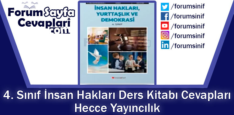 4. Sınıf İnsan Hakları Ders Kitabı Cevapları Hecce Yayıncılık
