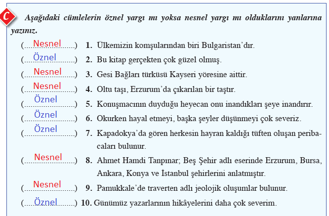 8. Sınıf Türkçe Ders Kitabı Ders Kitabı Sayfa 45 Cevapları Hecce Yayıncılık