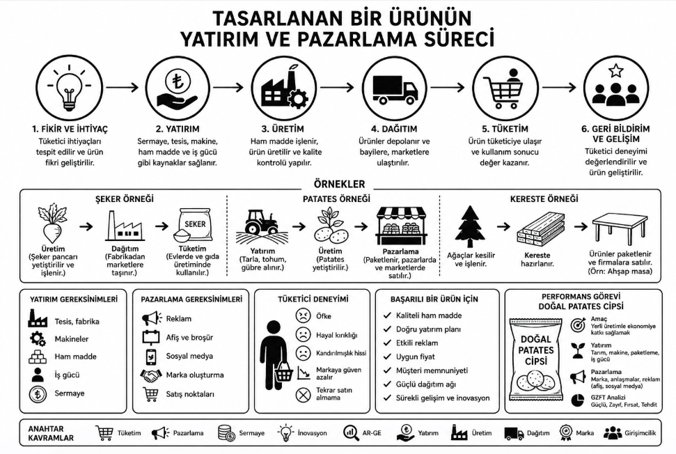 Tasarlanan Bir Ürünün Yatırım ve Pazarlama Süreci